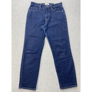 Frame Le Original Jeans Womens 30x26 Blue Denim Hight Rise Straight‎ Button Fly